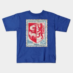 Vintage 1980 France Stamp of Griffin & Sheep Kids T-Shirt